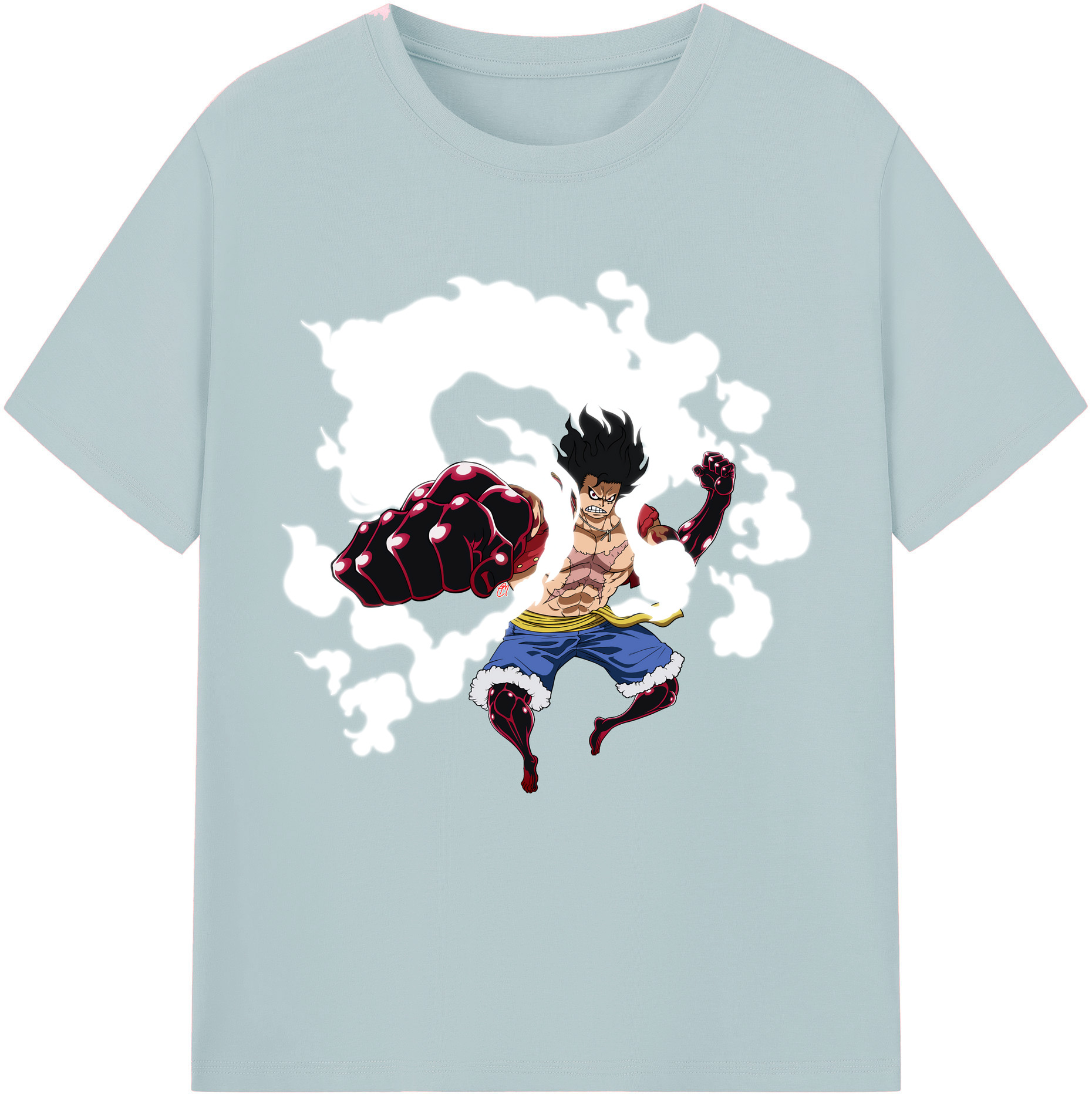 ワンピース モンキー・D・ルフィ ONE PIECE Monkey D. Luffy 綿100％半袖Tシャツ（フロントプリント）